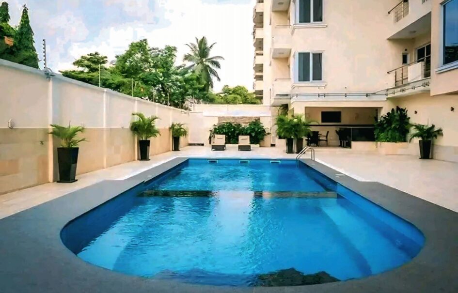 Fully furnished 3-bedroom spacious flat with a staff quarter